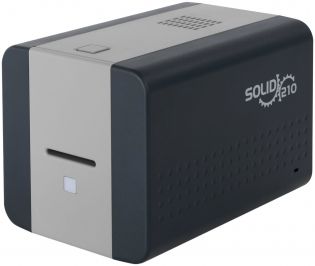 фото Принтер пластиковых карт Advent SOLID-210S Принтер односторонней печати / USB, в комплекте полноцветная лента YMCKO 250 отпечатков (ASOL2S-P), фото 1