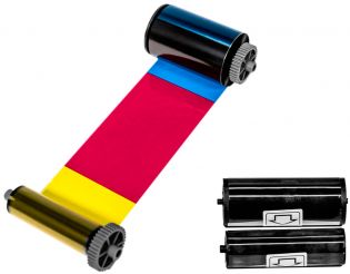 фото Полноцветная с черной панелью и оверлеем (YMCKO) с чистящим роликом на 250 оттисков для принтеров Advent SOLID 210/310/510 (ASOL-YMCKO250)