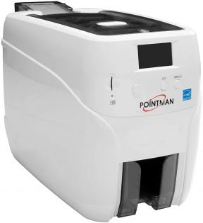 фото Принтер пластиковых карт Pointman N15, односторонний, подающий лоток на 100 карт, принимающий на 50 карт, USB & Ethernet, энкодер контактных смарт карт (IC) (serial or PCSC interface) (N15-0101-00-S), фото 1