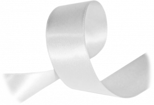 фото Сатиновая лента с тканым краем 15мм х 200 м, белая